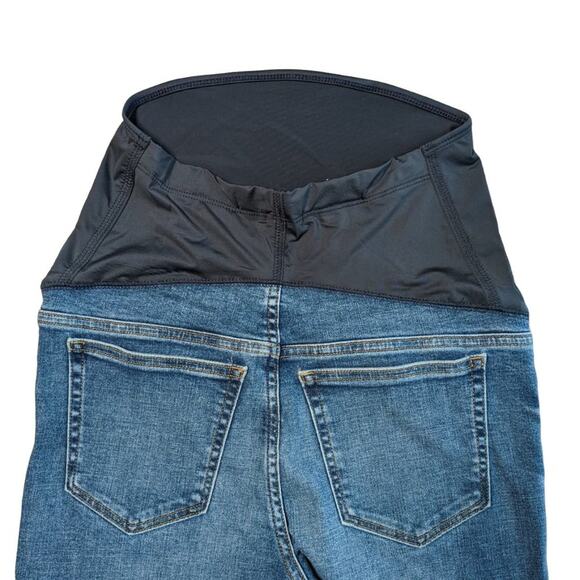 J. Crew Maternity Jeans 28 / 6 Over Belly Distressed Preppy Stretch Medium Wash - Picture 4 of 7